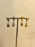 Molten Teardrop Stainless Steel Earrings