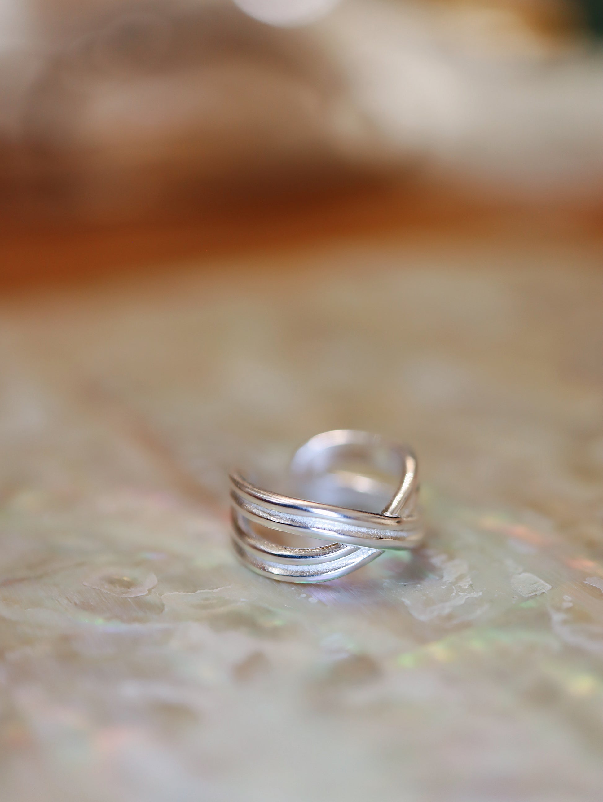 Crisscross 925 silver Earcuff