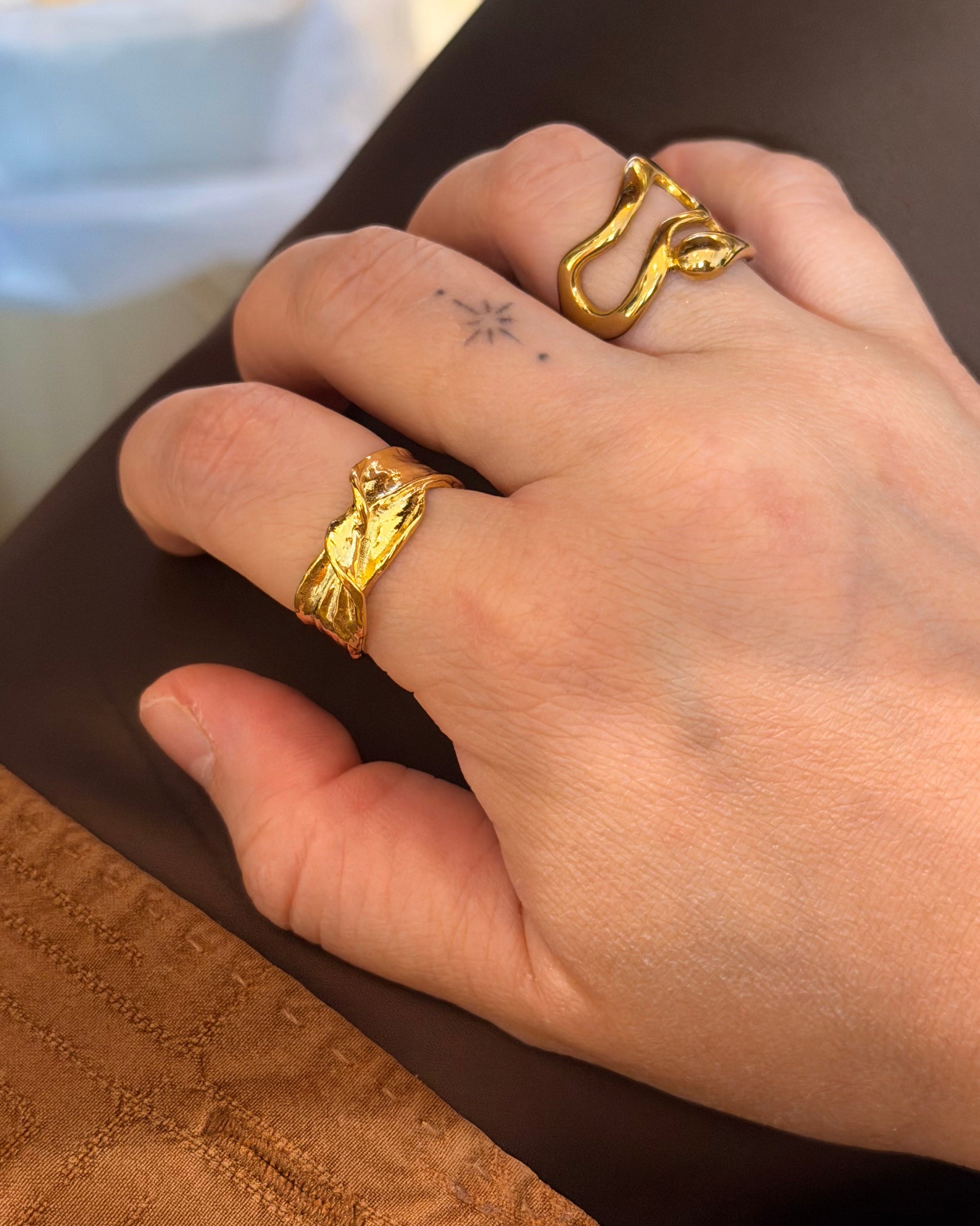 Melted Knot Brass Ring