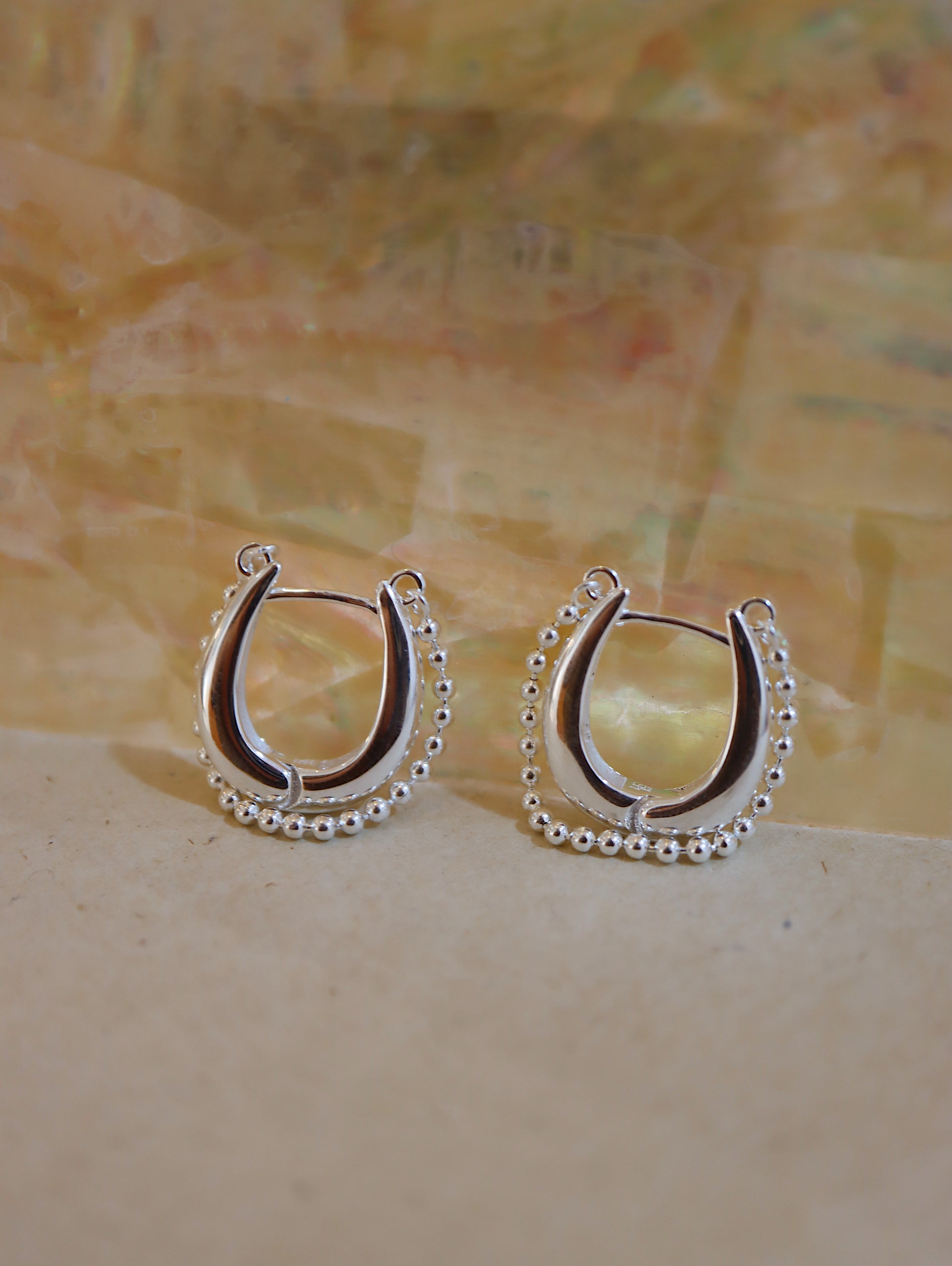 925 silver Aether Hoop Bead Earrings