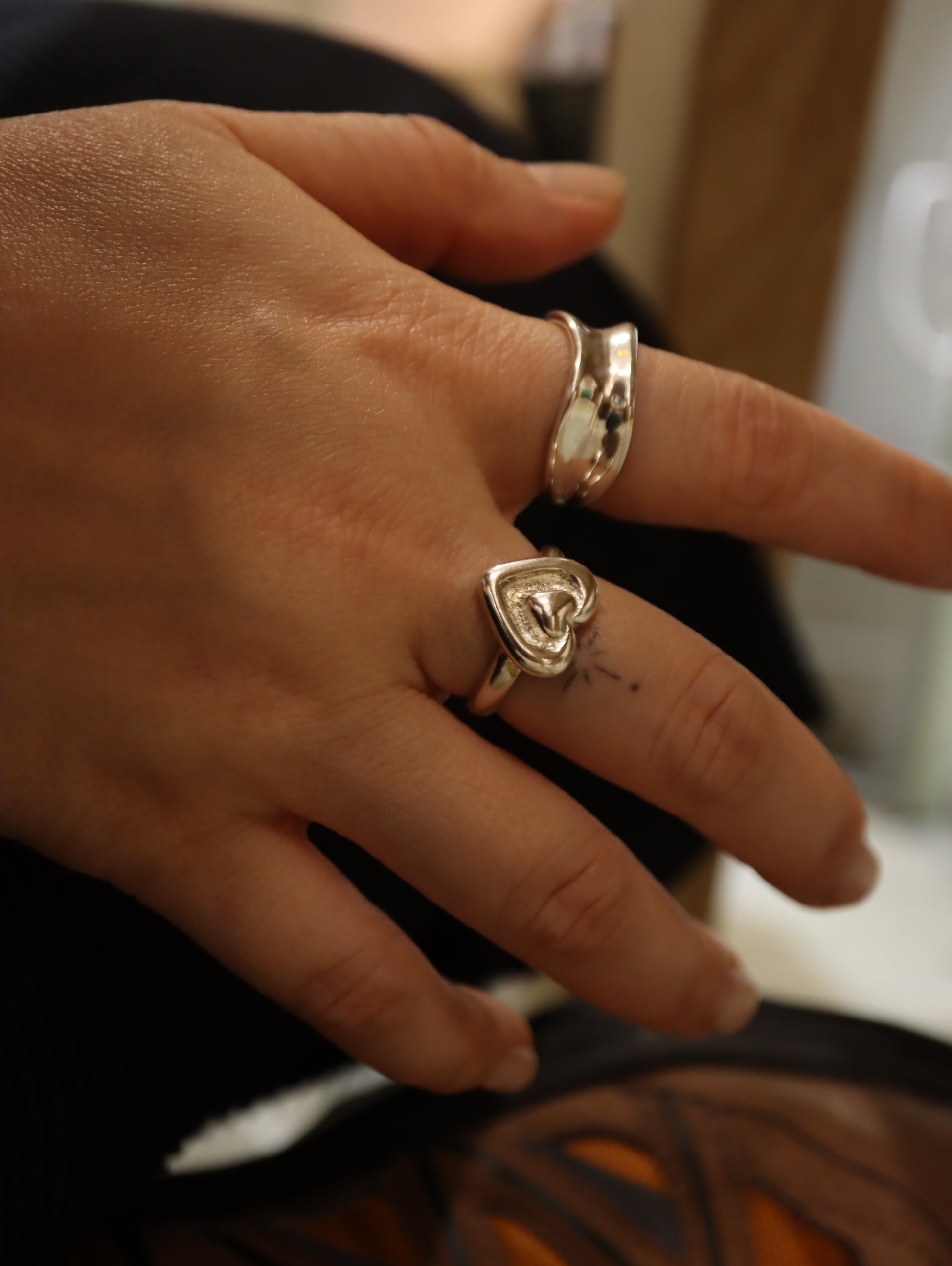 Lune Wave Silver925 Ring (free size)