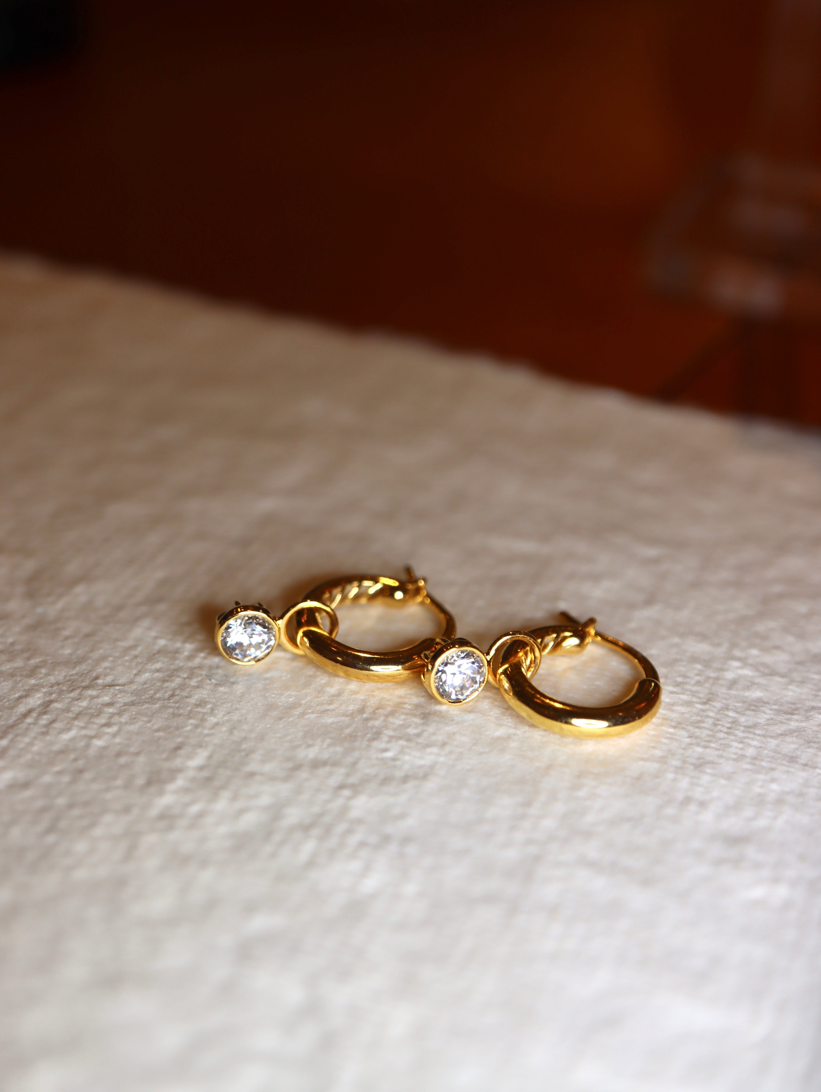 925 silver Premium CZ hoop earrings