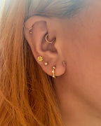 Petal Stud 925 Silver Piercing Earring (1pc)