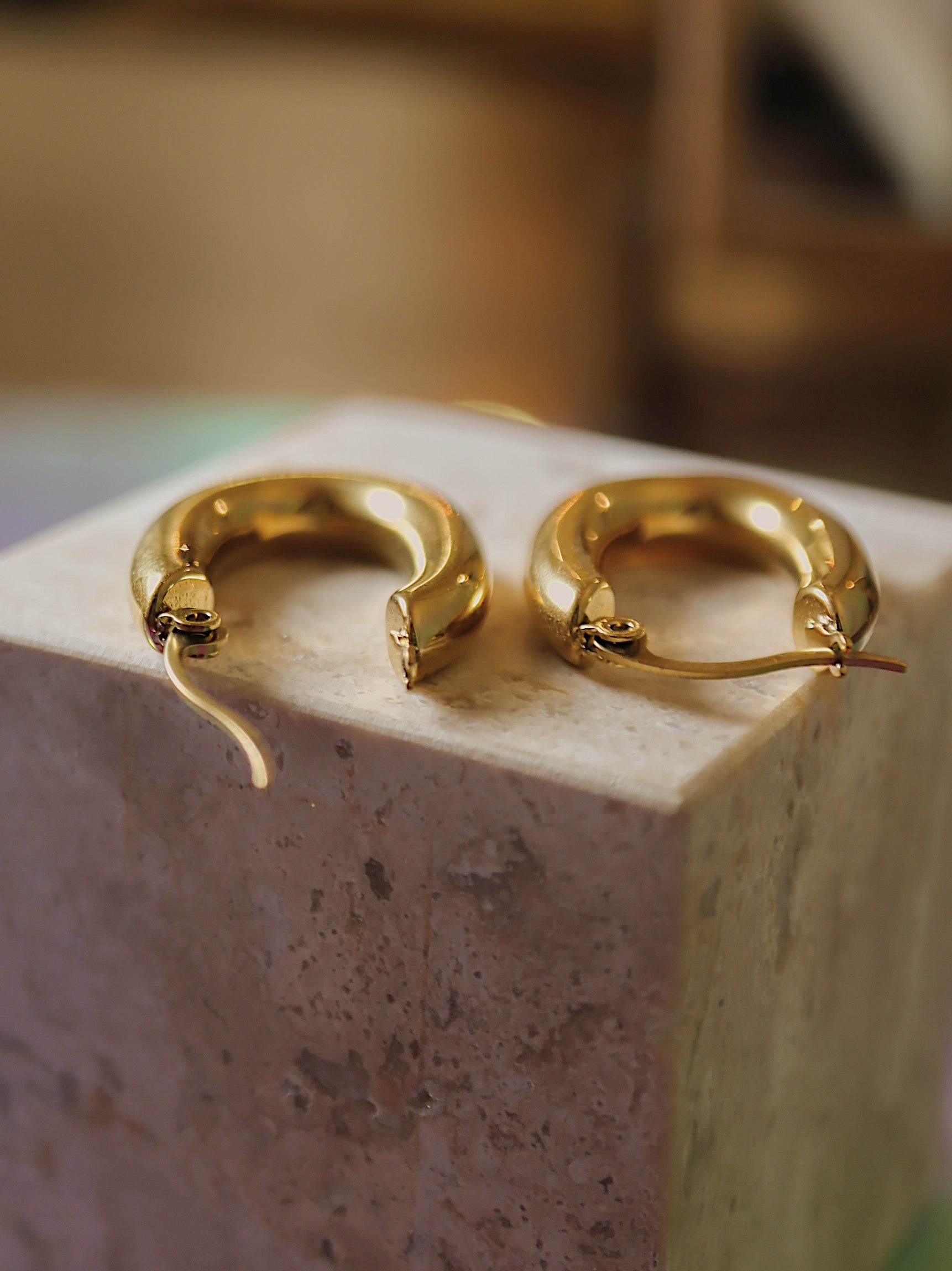 U shaped stainless steel hoop earrings