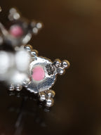 Pink mother pearl 925 silver earrings