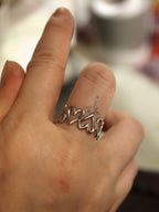 Heart band stainless steel ring