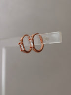 Silver925 cz hinged hoop earrings