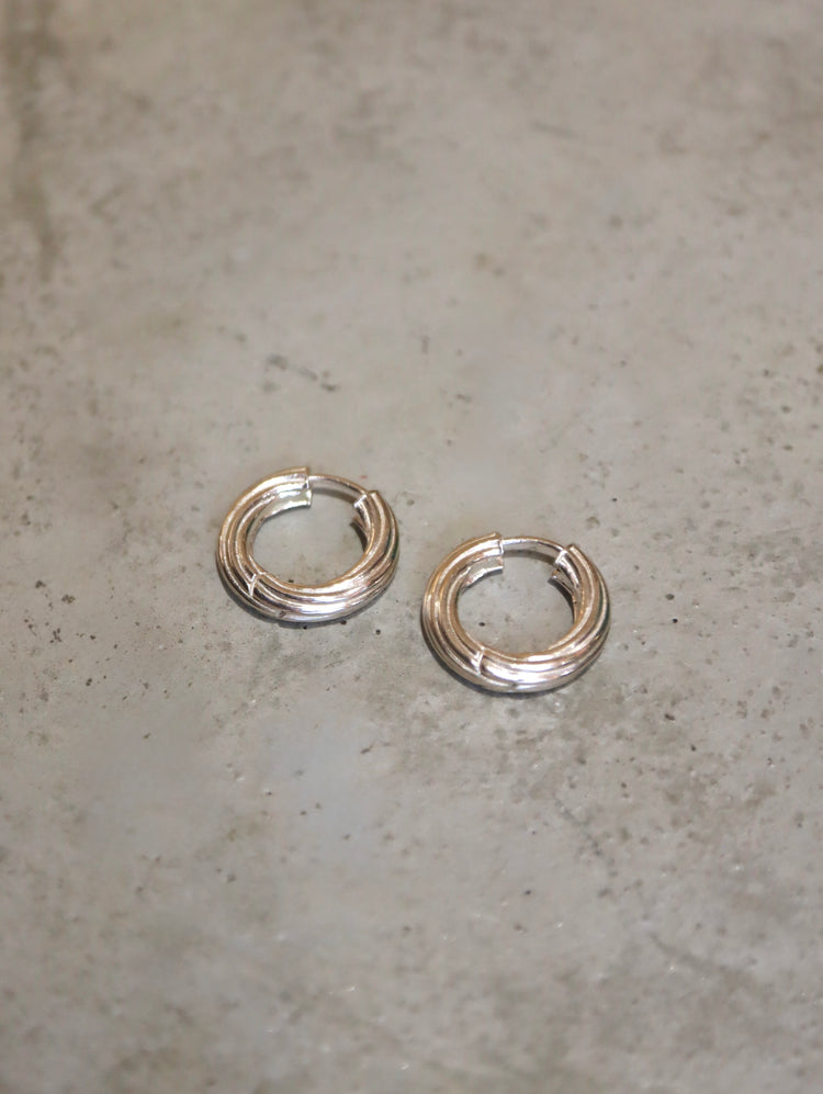Spiral Clicker 925 Silver Hoop Earrings