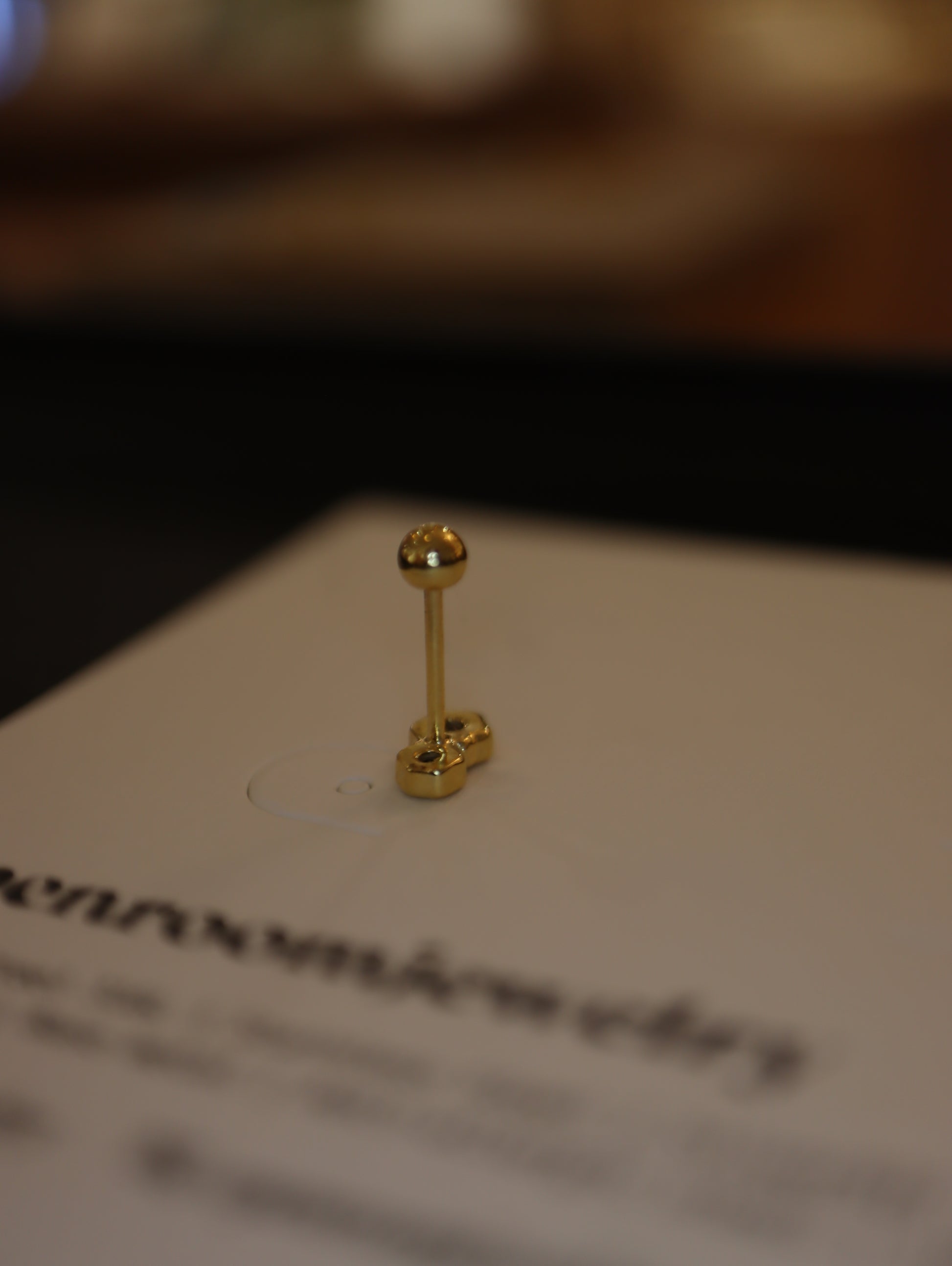 Double cz s925 piercing stud