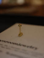 Double cz s925 piercing stud earring (1pc)