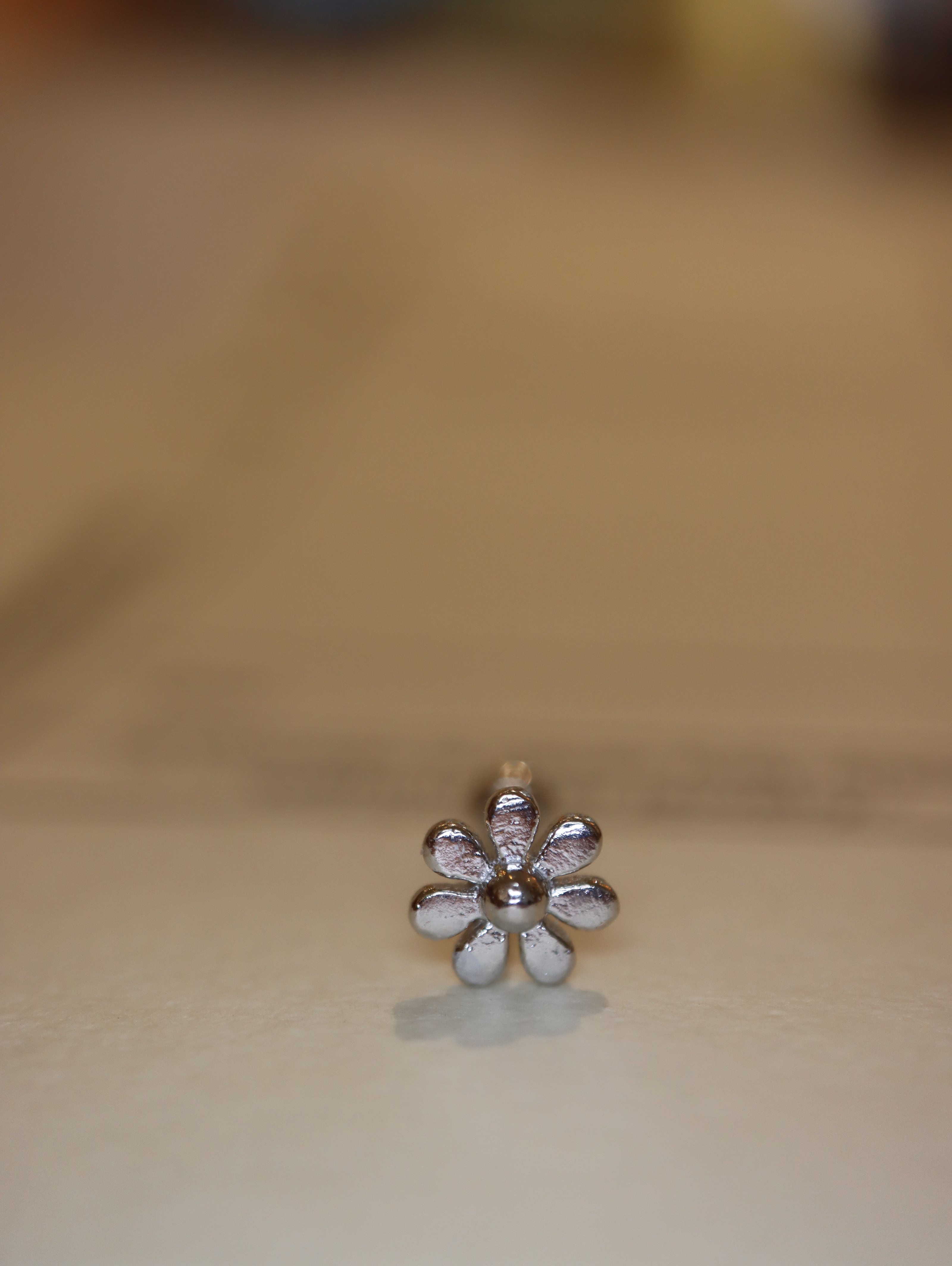 Petal Stud 925 Silver Piercing Earring (1pc)
