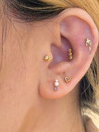Mini sun ☀️ surgical steel stud piercing earring
