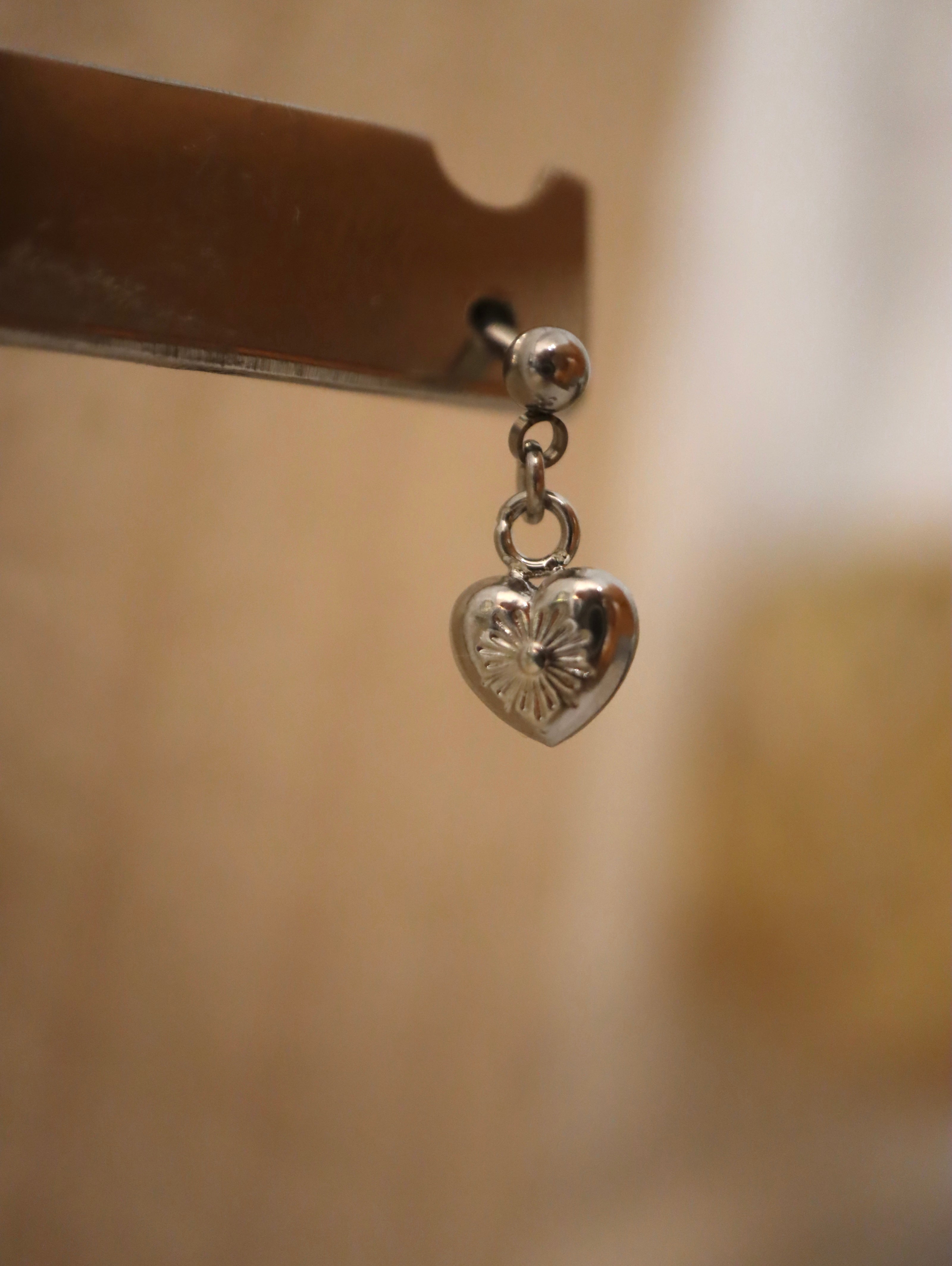 Drop dangling surgical steel stud earring (1pc)