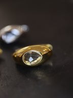 Serene white cz brass earrings