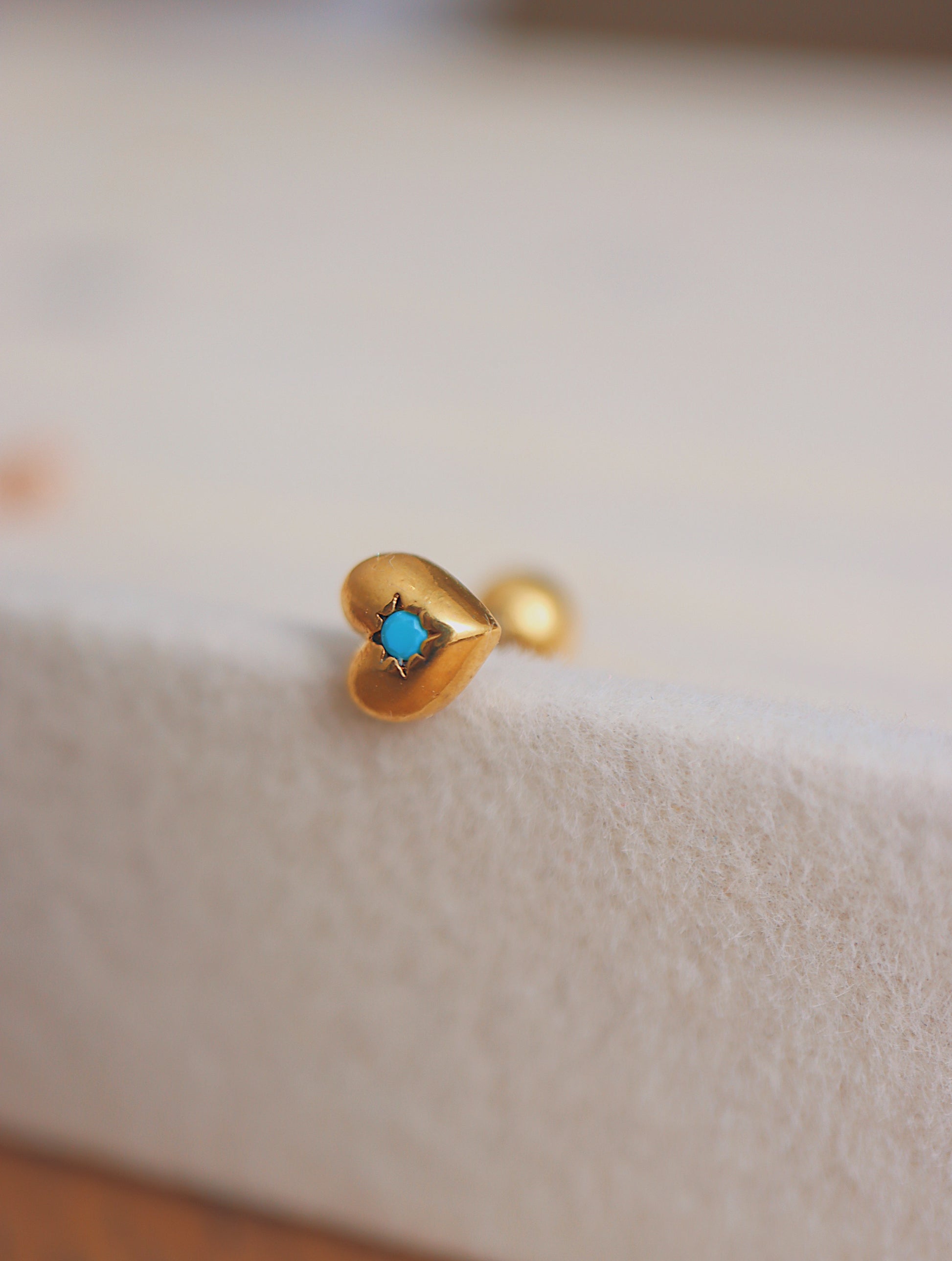 Mini heart stud surgical steel piercing
