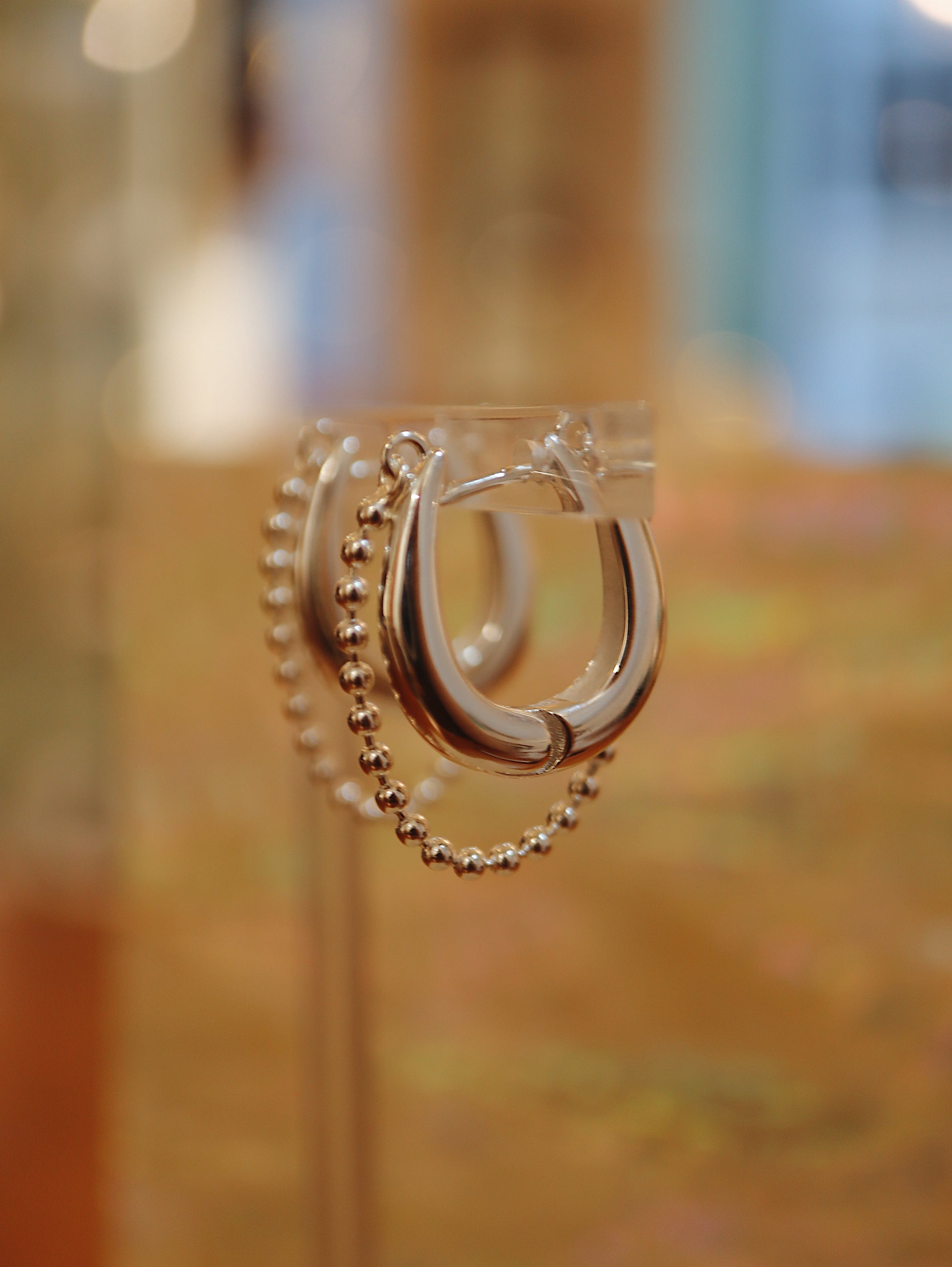 925 silver Aether Hoop Bead Earrings