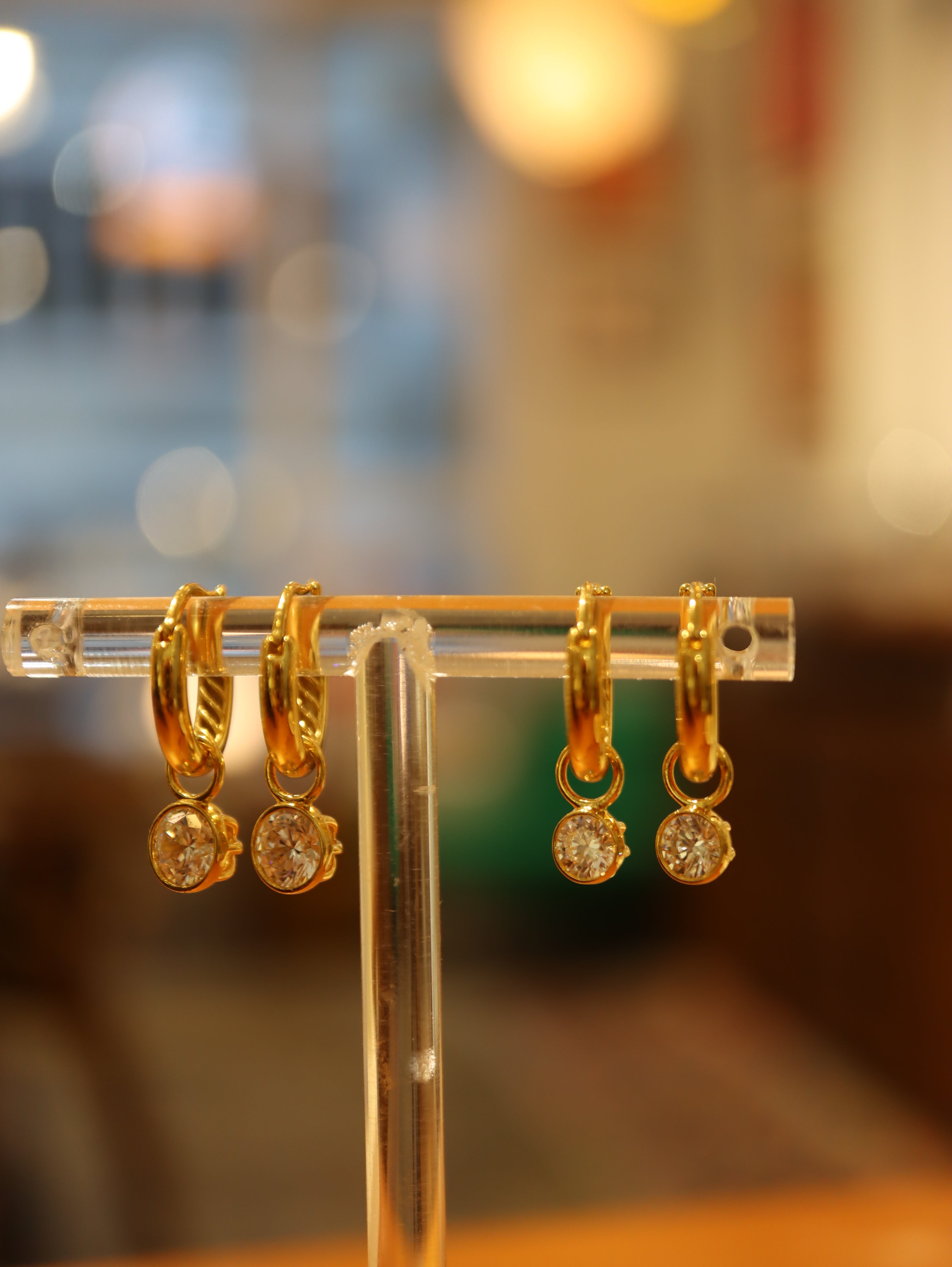 925 silver Premium CZ hoop earrings