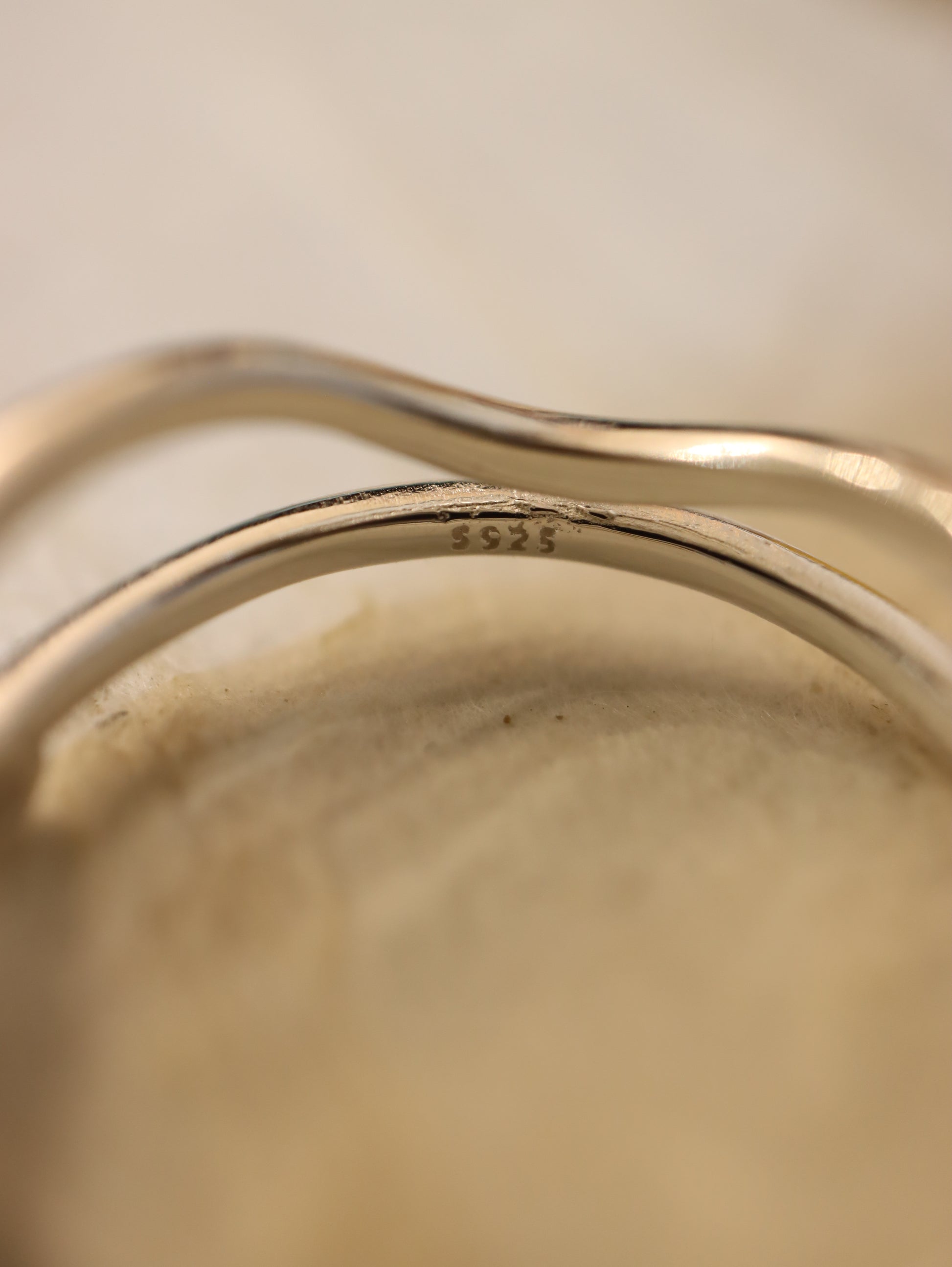 Heart 925 silver open size ring