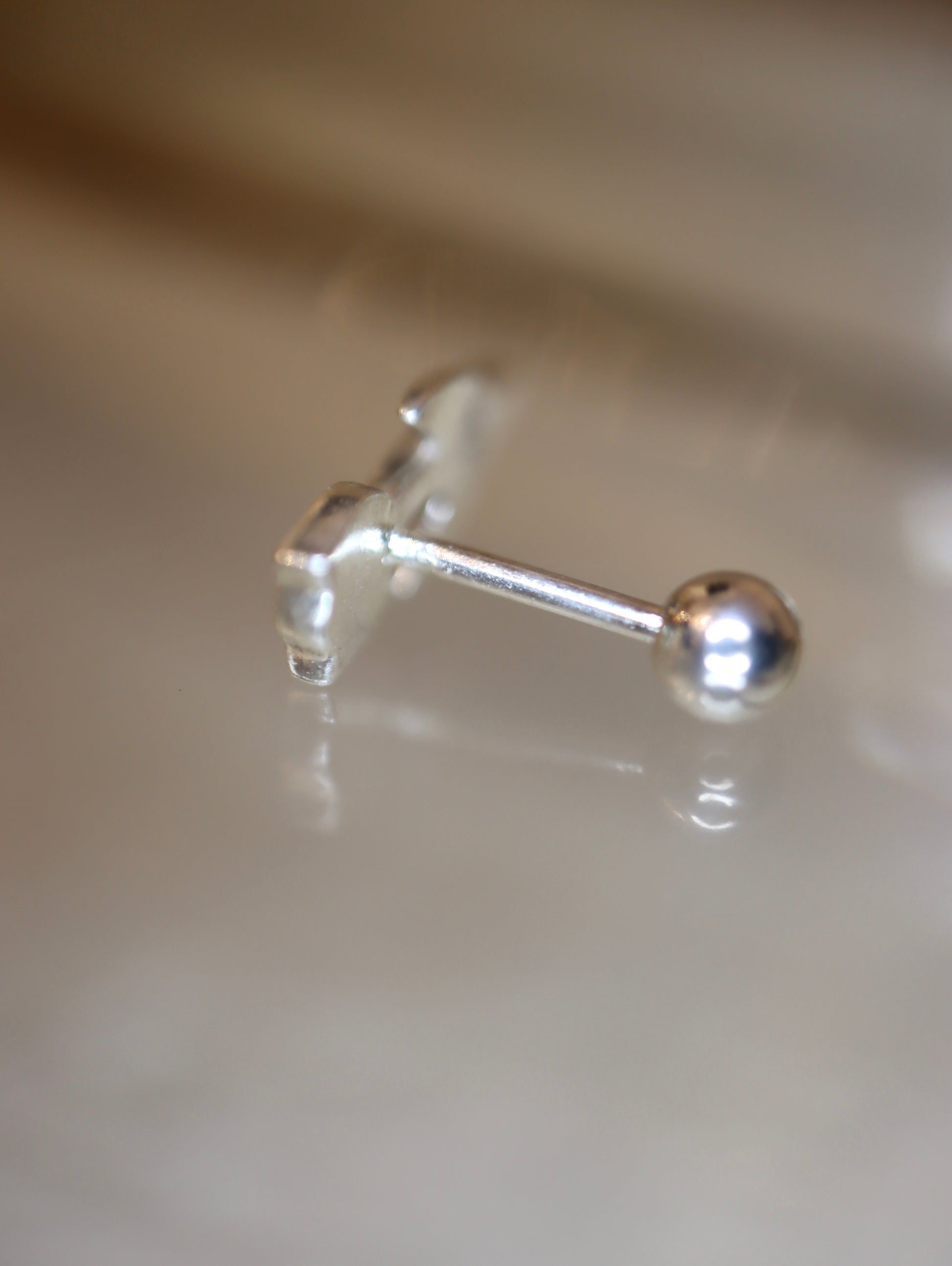 Floral 925 silver piercing earring