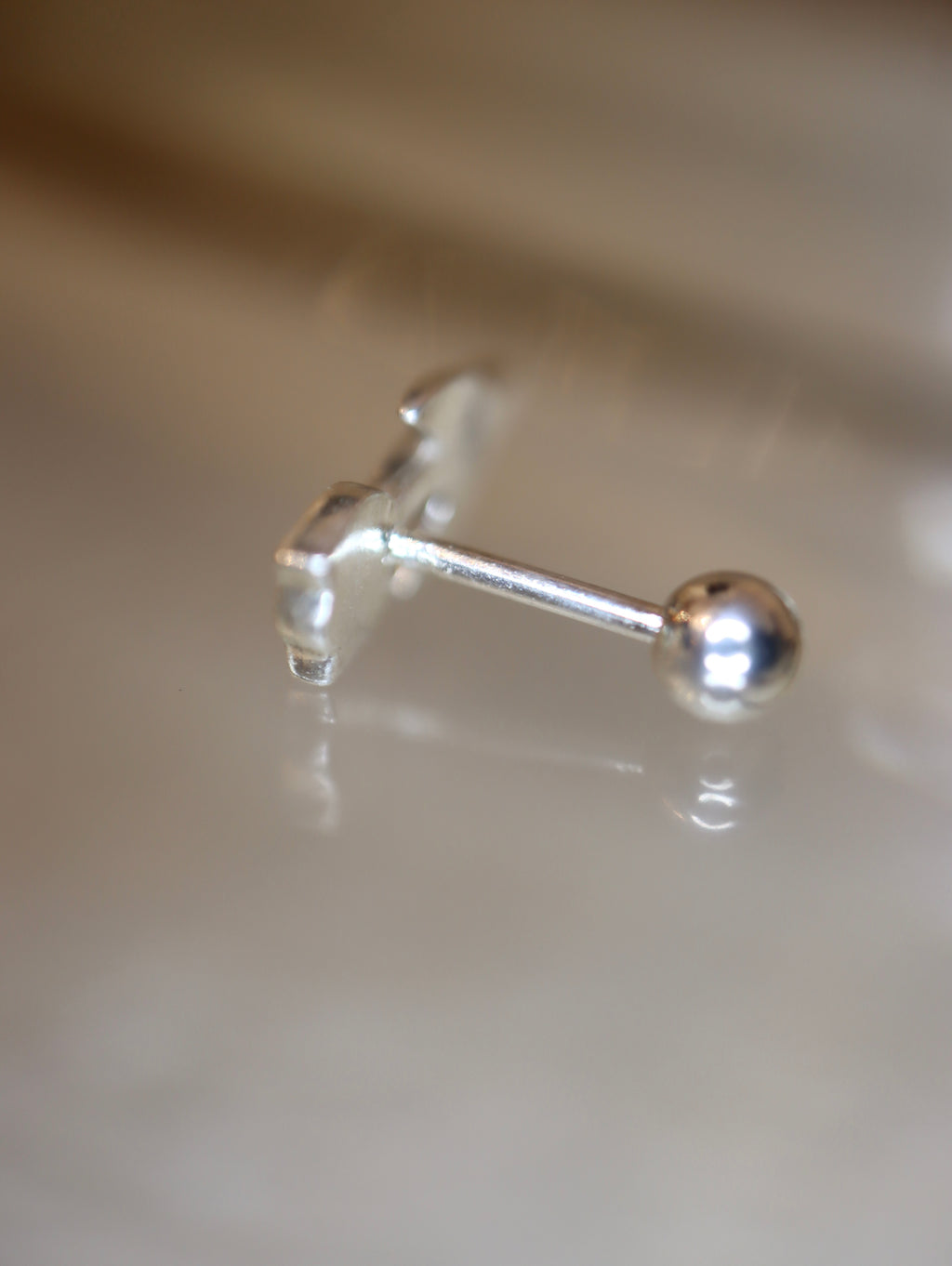 Floral 925 silver piercing earring