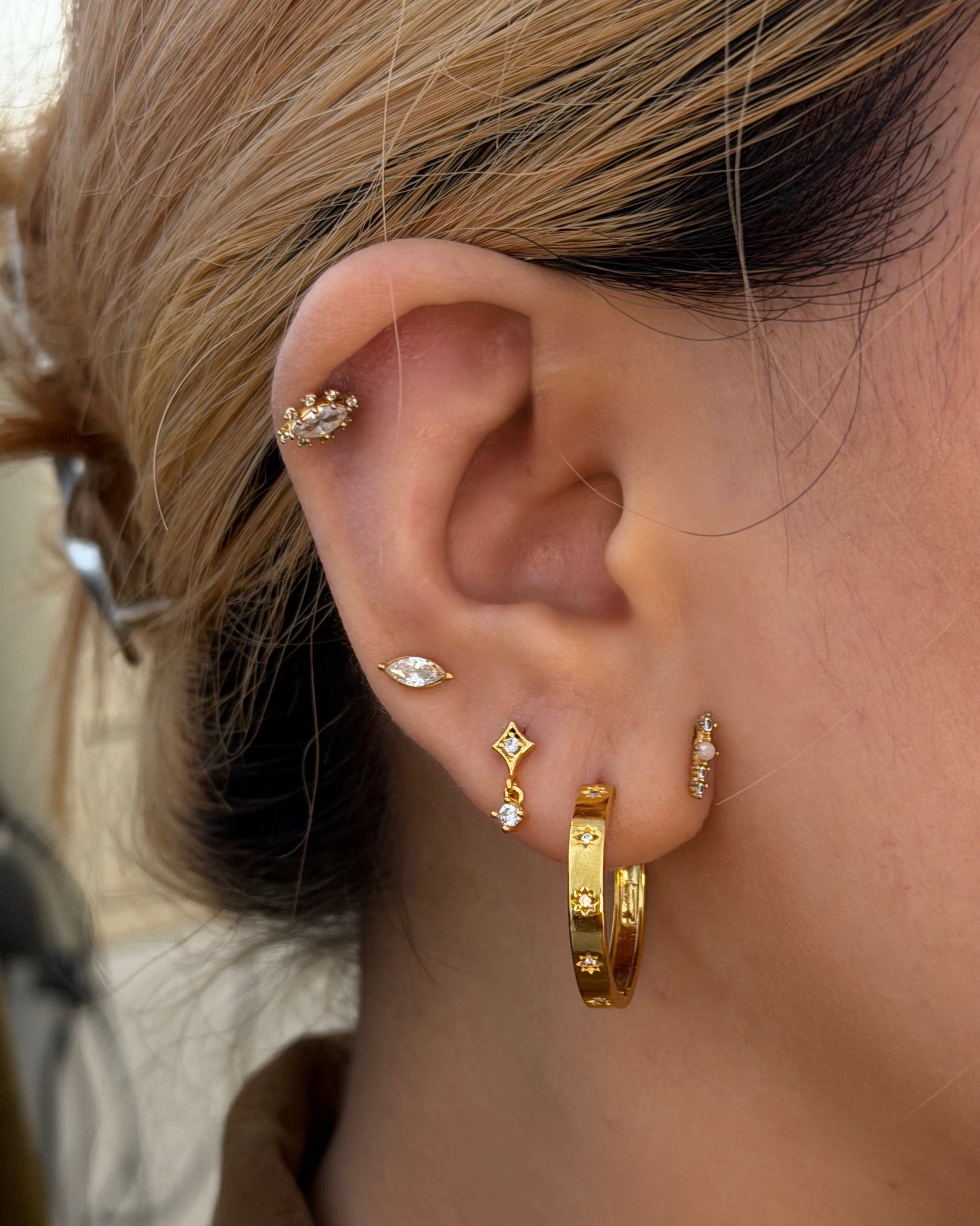 Astra Drop Stud Surgical Steel Piercing Earring (1pc)