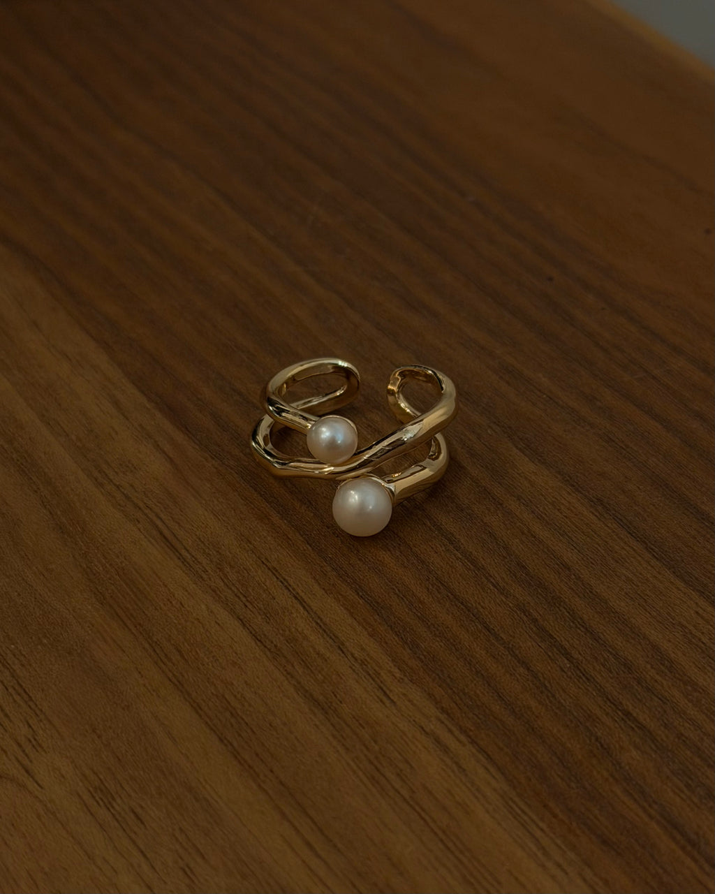 Free size pearl ring