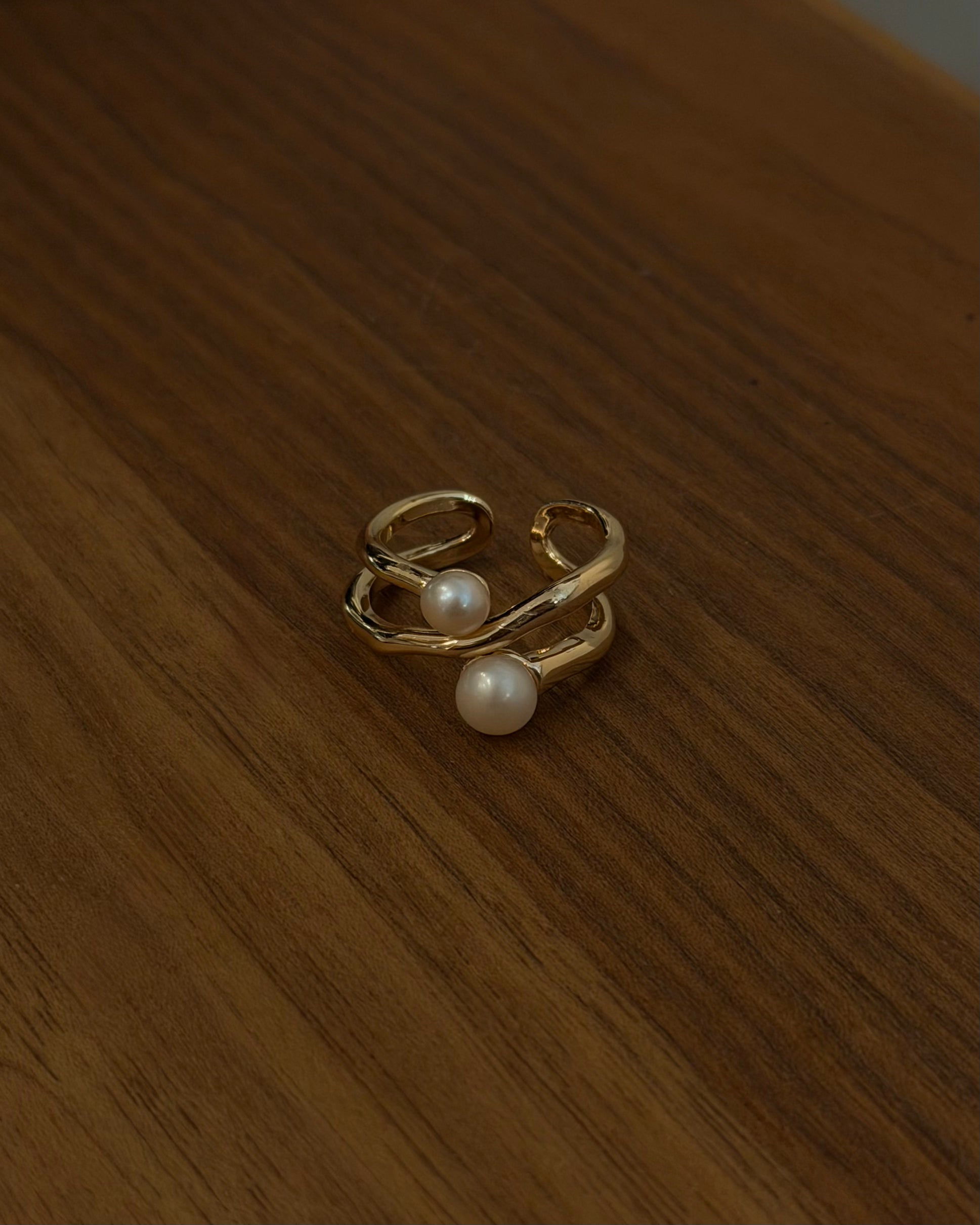 Free size pearl ring