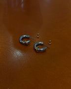 Mix tone stainless steel earrings