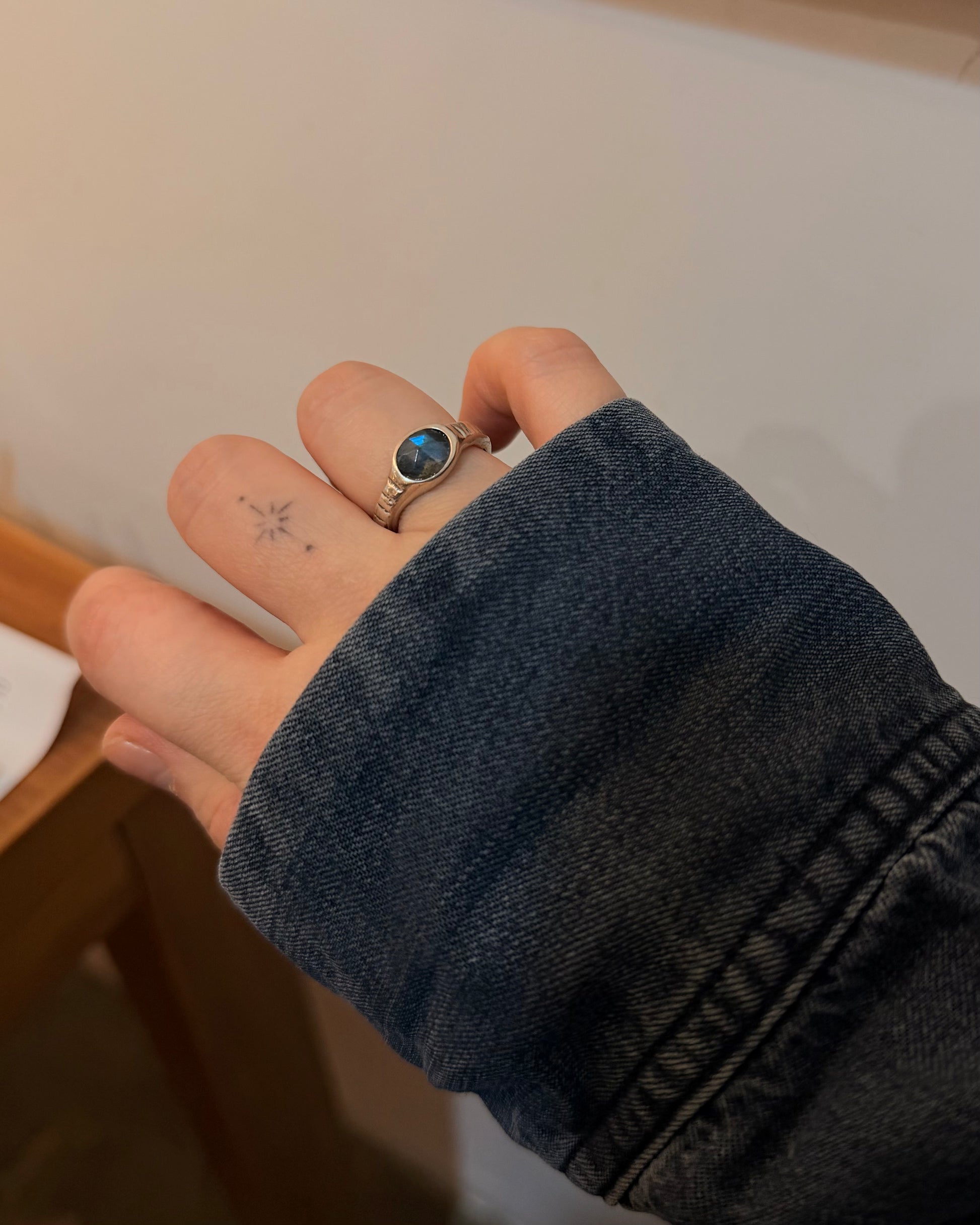 Labradorite gemstone handcraft 925 silver ring