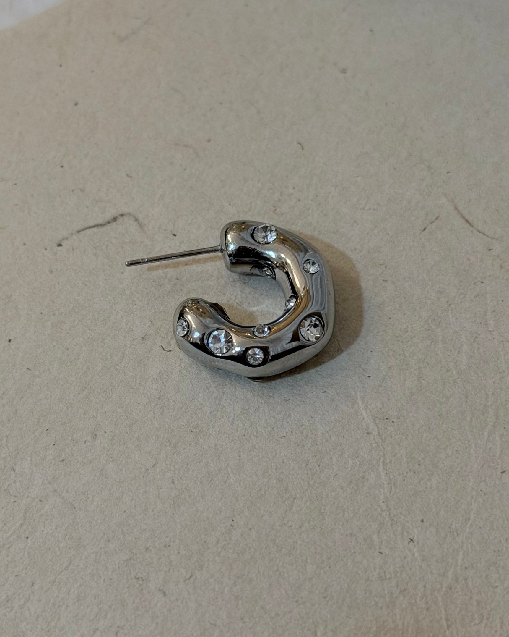 Cz stainless steel earrings