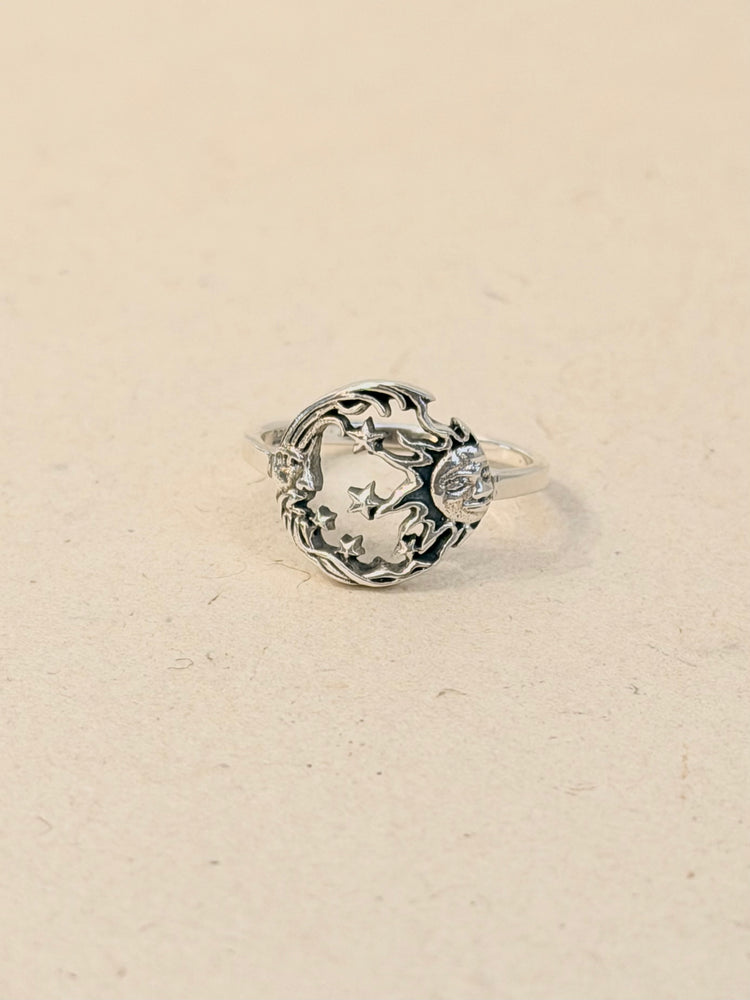 Sol & Luna Eclipse Sterling Silver Ring