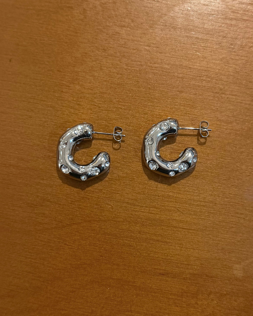 Cz stainless steel earrings