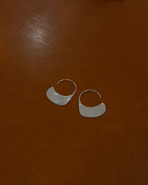 Flat 925 Silver Hook Earrings