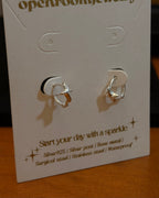 Star 925 silver hinged hoop earrings