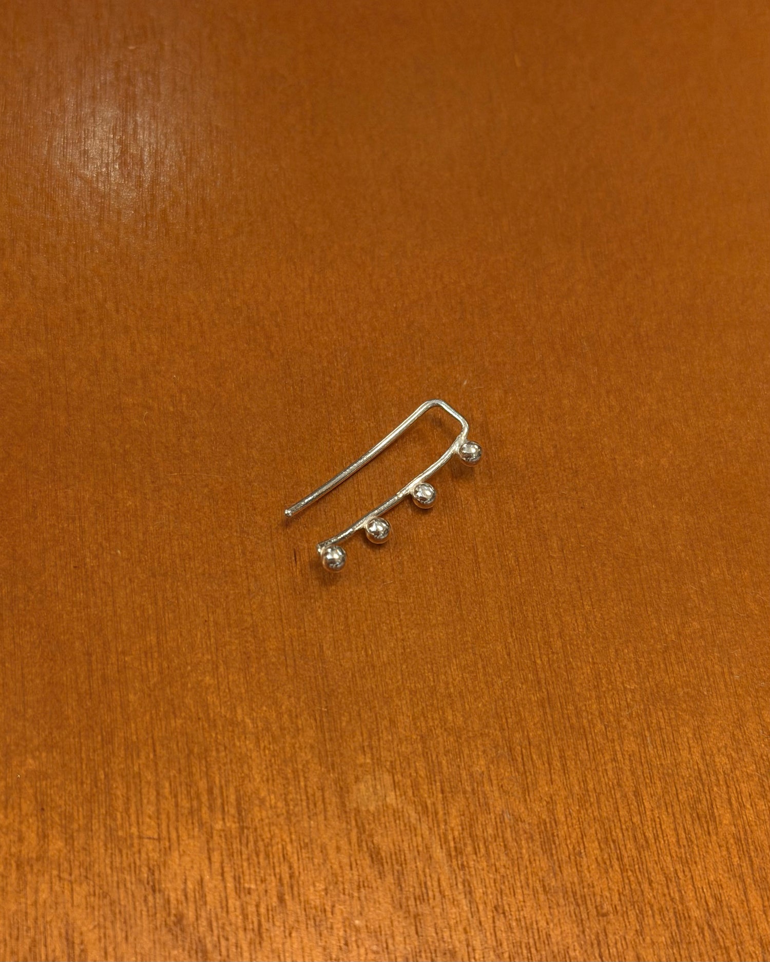 Silver 925 dot ear climber earring (1pc)