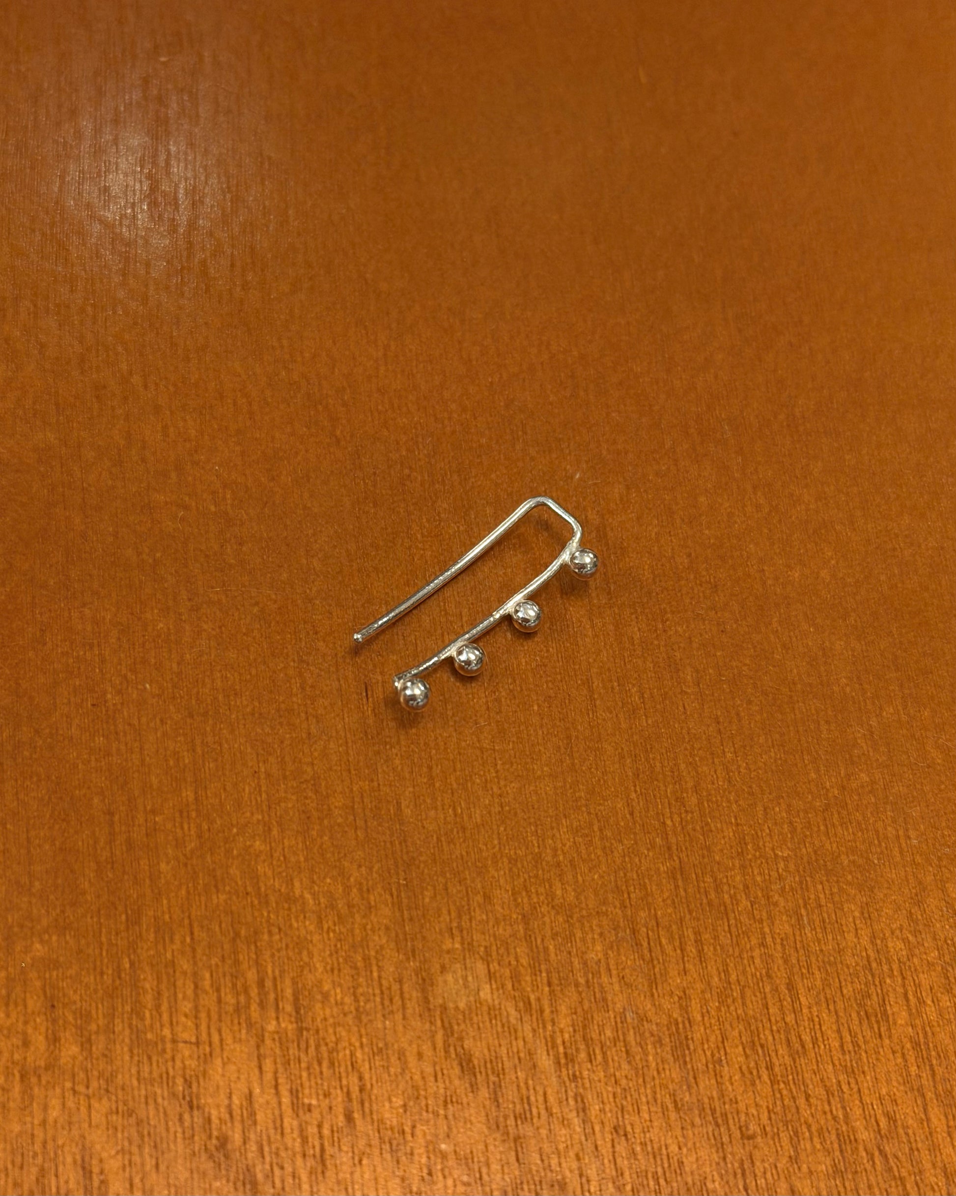 Silver 925 dot ear climber earring (1pc)