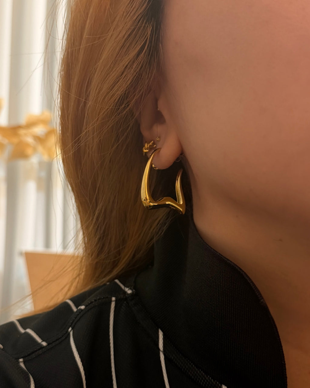 Fluid Gold Stainless steel earrings