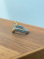 Mix colour heart stainless steel ring