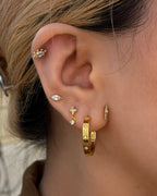 Celestial Starburst Hoop Earrings