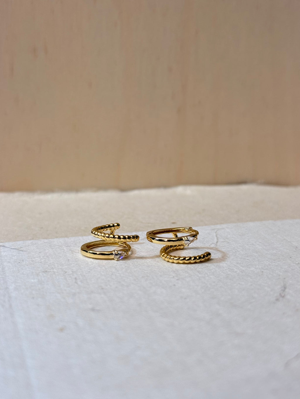 Double loop silver925 earrings