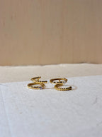 Double loop silver925 earrings