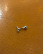 Double lozenge surgical steel piercing earring (1pc)