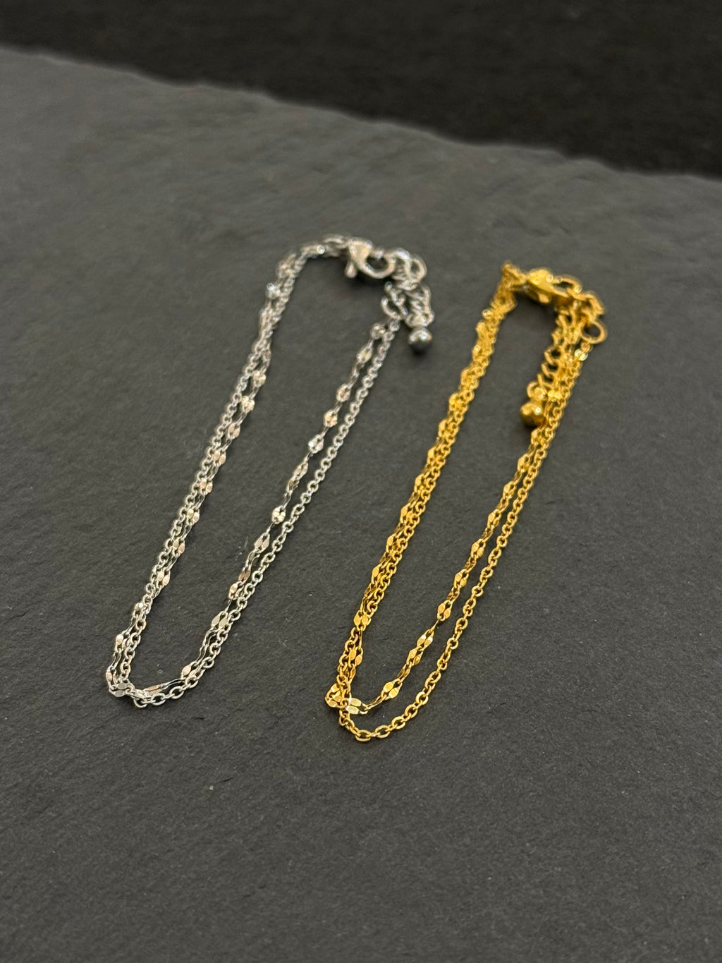 Double chain stainless steel bracelets