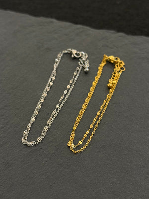 Double chain stainless steel bracelets