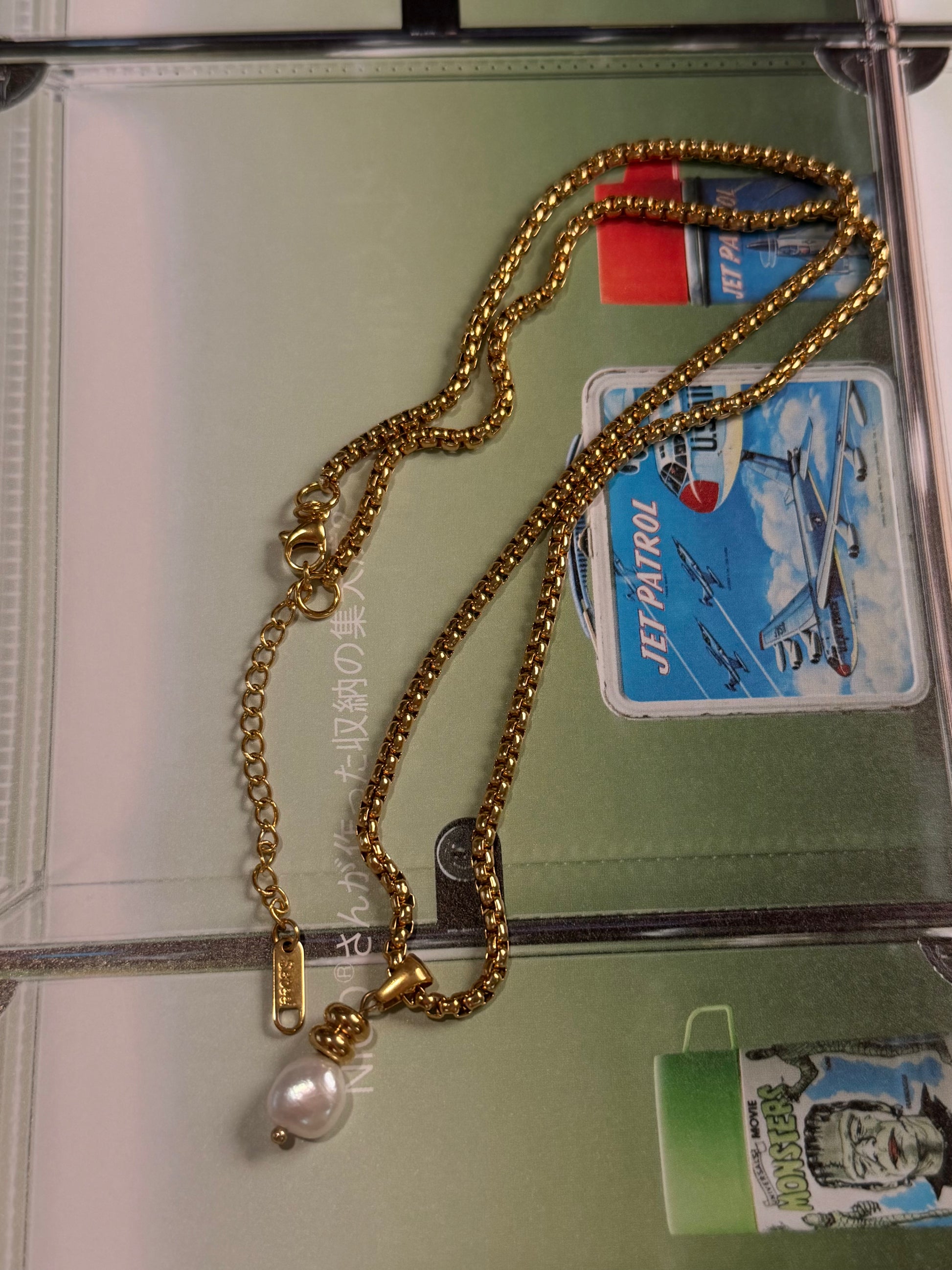 Stainless steel waterproof 53CM necklace