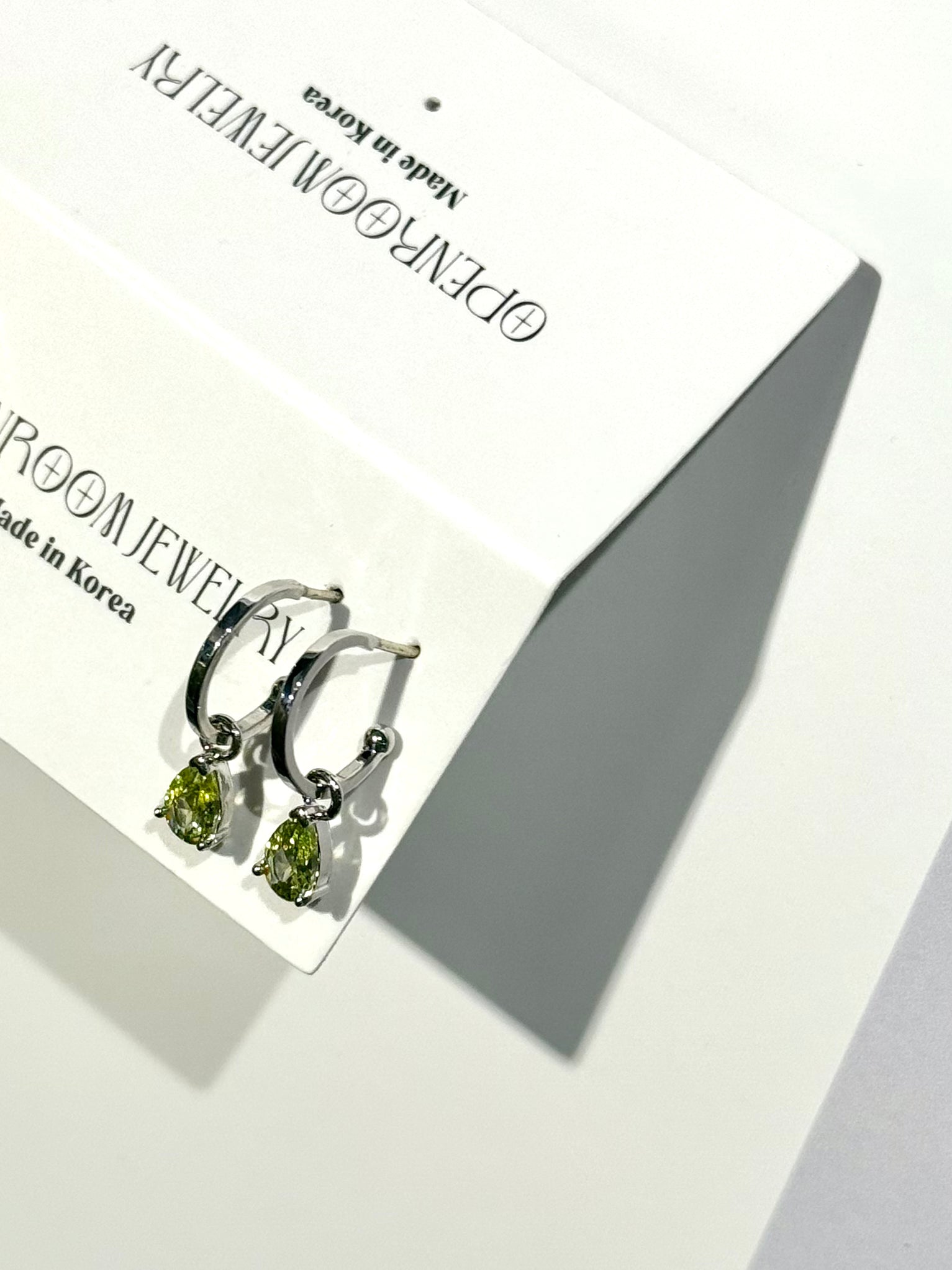 Drop teardrop cz / Opal earrings