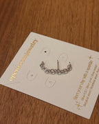 Chain illusion wrap 925 silver earring (1pc)