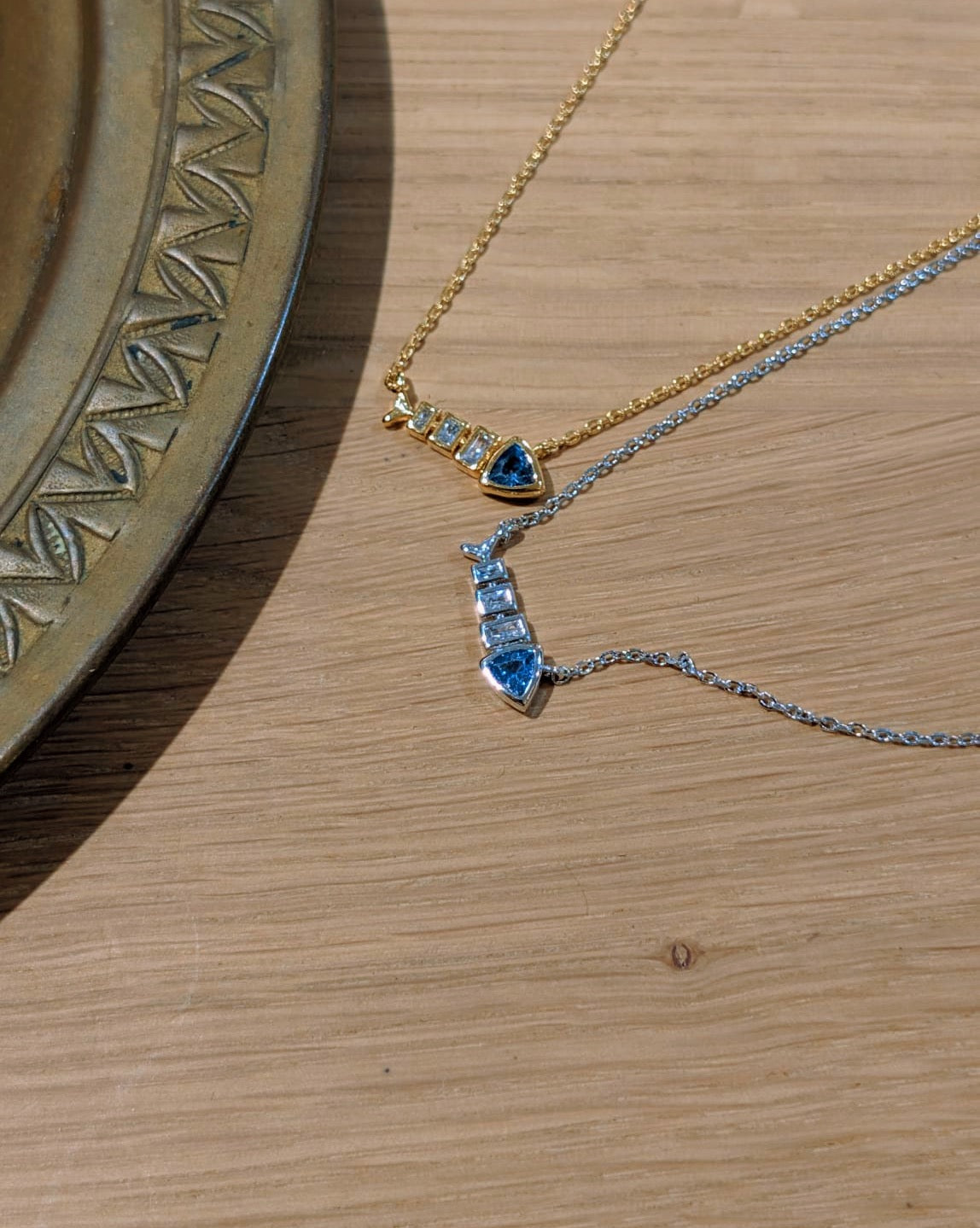 Sapphire Fish Scale Necklace