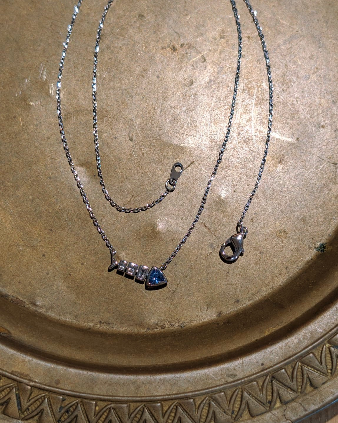Sapphire Fish Scale Necklace