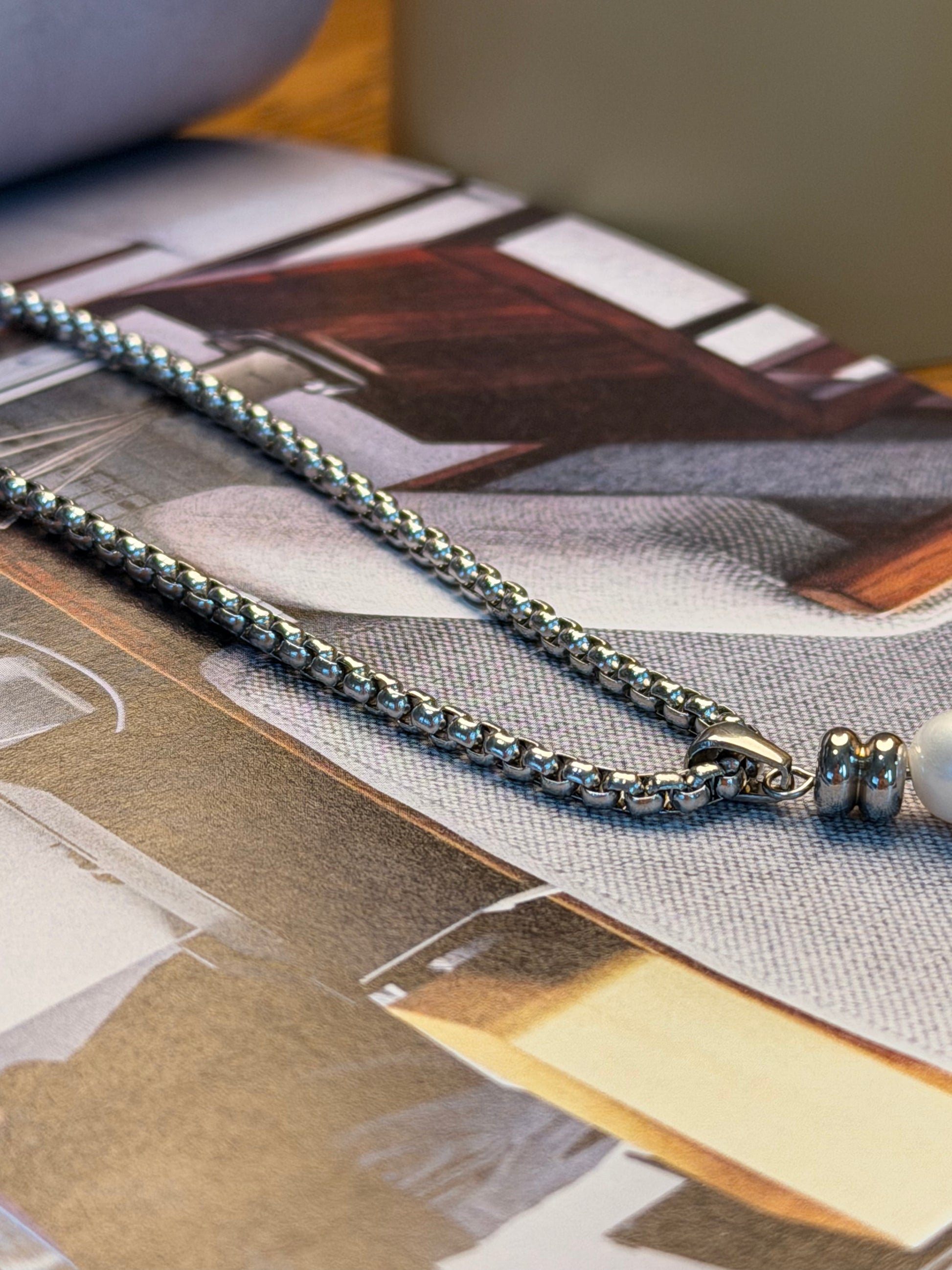 Stainless steel waterproof 53CM necklace